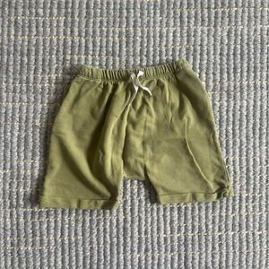 Les Gamins Kids Olive Green Cotton Shorts